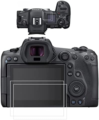 מגן מסך Viesup עבור Canon EOS R5C-[2 + 2Pack] LCD + סרט זכוכית מחוסמת מסך עליון עבור CANON EOS R5C / EOSR5C